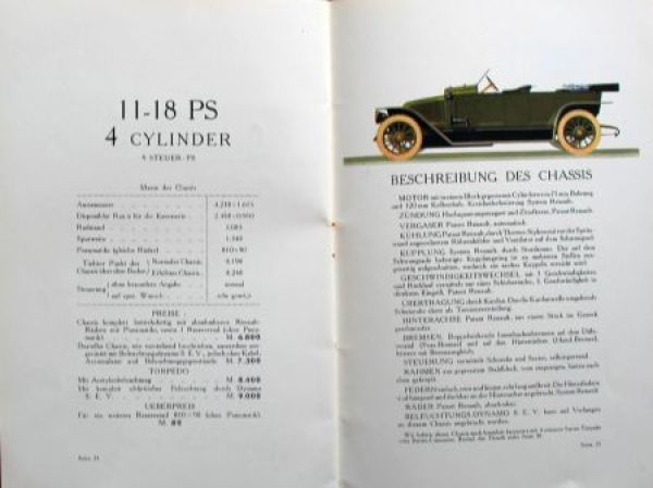 Renault Modelprogram 1909 Carbrochure (7995)
